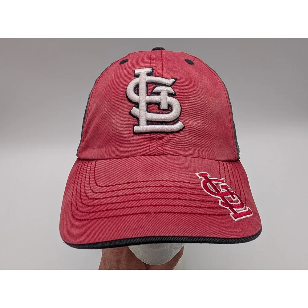 Fan Favorite St Louis Cardinals MLB Hat Red Black Adjustable Baseball Cap Cotton